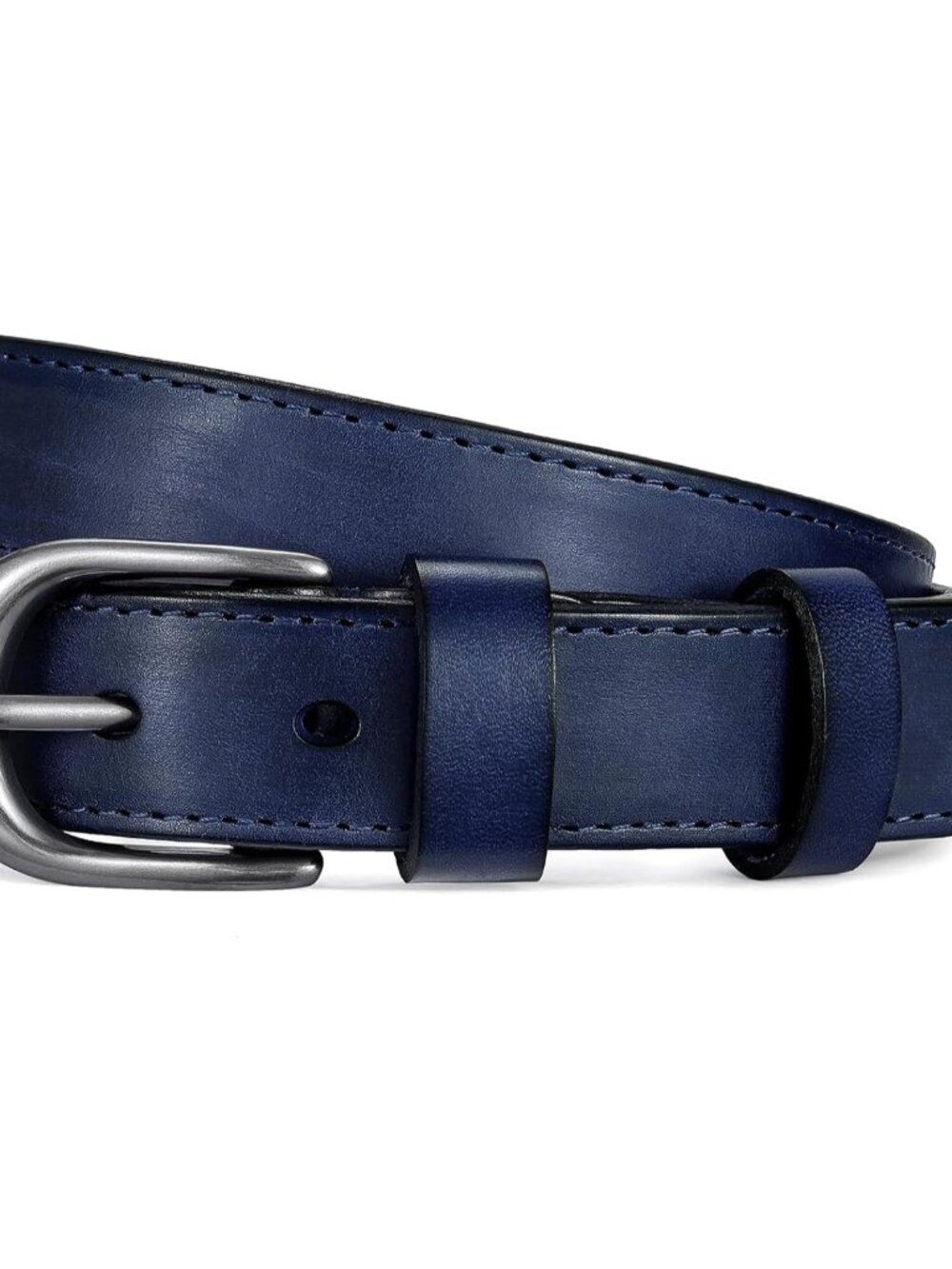 Genuine Leather Belt for Women with Gold/Silver Buckle Women's Full Grain Leathe - Picture 1 of 5